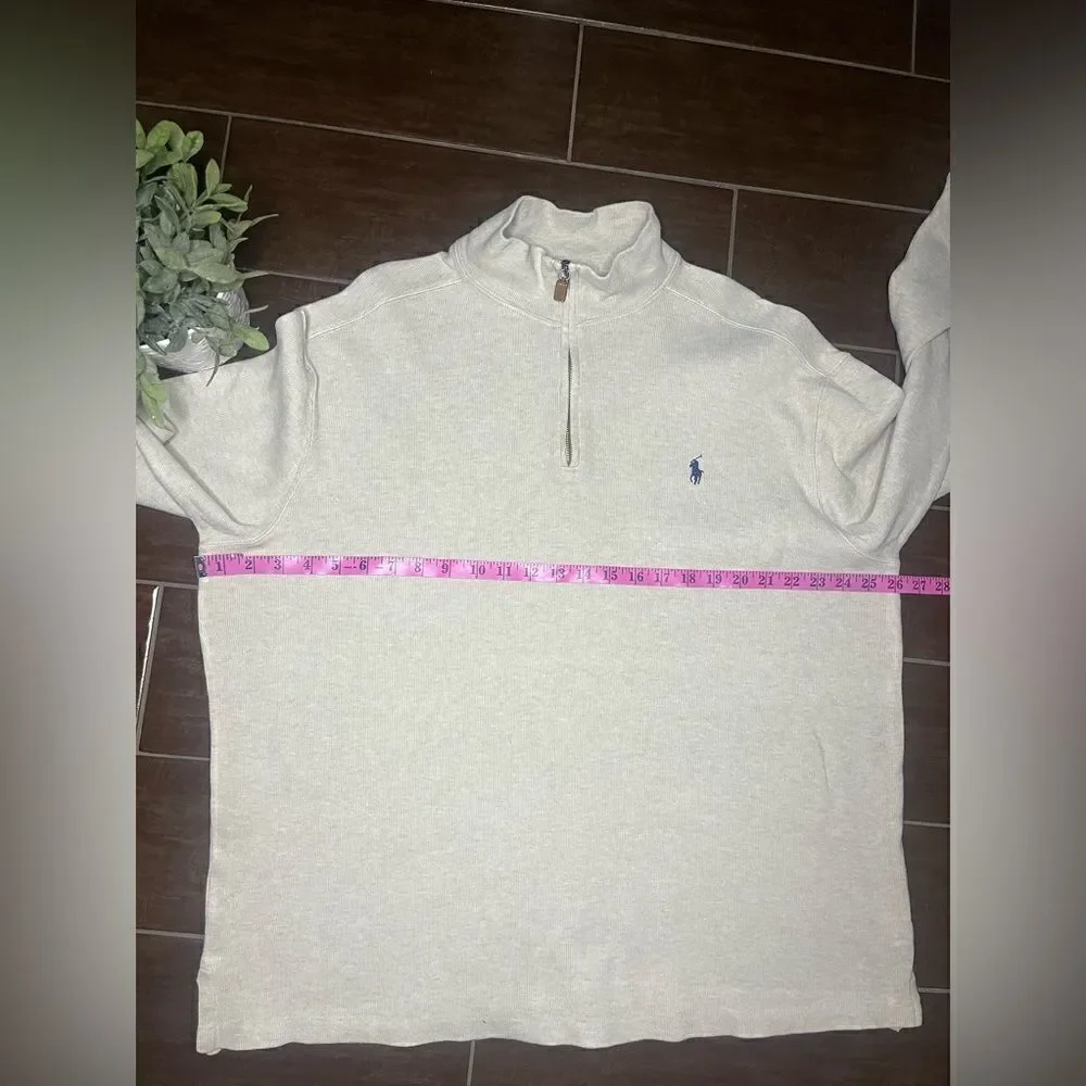 Polo Ralph Lauren oatmeal knit pullover sweater sz XL